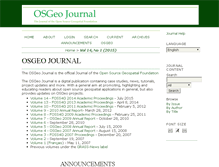 Tablet Screenshot of journal.osgeo.org